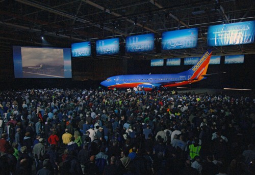 On February 13, 2006; The 5,000th 737, a 737-700 painted in Southwest Airlines colors, became the 447th 737 to join the carrier"s fleet. Southwest helped launch three Boeing 737 models  the 737-300, -500 and the —700, and now the MAX. They are the largest 737 operator in the world, since the airline began with 4 Boeing 737-200s back in 1971. Image Courtesy: Boeing