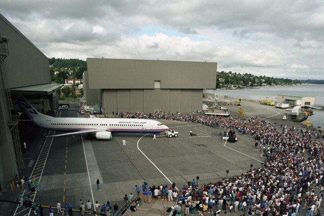 The Boeing 737-900 NextGen was rolled out from Renton Assembly line 1 on July 23, 2000. Image Courtesy: Boeing