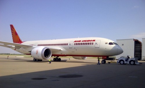 Air India Boeing 787 Dreamliner, coming out of the paint hangar in South Carolina. Image from The Boeing Company.