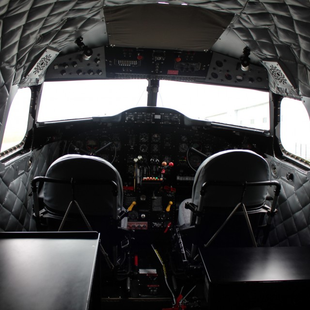 The cockpit of the DC-3. Photo by David Parker Brown.