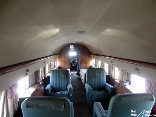 Facing forwards towards the cockpit inside the DC3 - Photo: Mal Muir | AirlineReporter.com