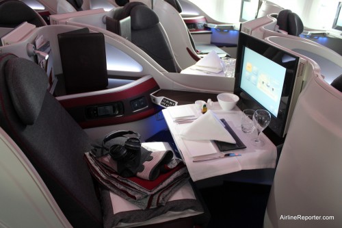 Business Class seats on the Qatar Boeing 787 is very impressive.