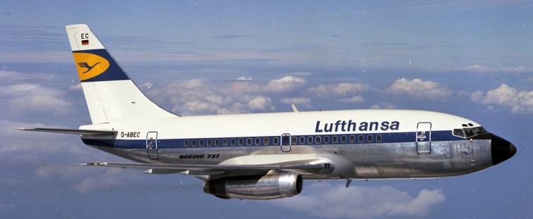 Lufthansa Boeing 737-100 D-ABEC was the 4th 737 off the line and one of the 6 originally involved in the test program. Long since scrapped in 1995 at Marana, AZ, it was last registered to Ansett New Zealand. This 737 was also owned by America West AIrlines. Image Courtesy: Boeing