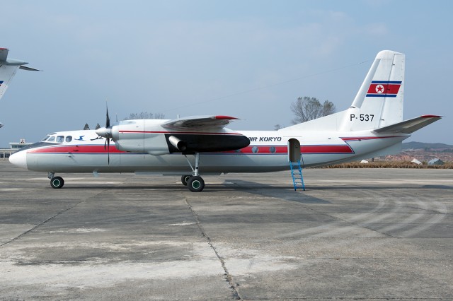 An Air Koryo AN-24B parked at Sondok