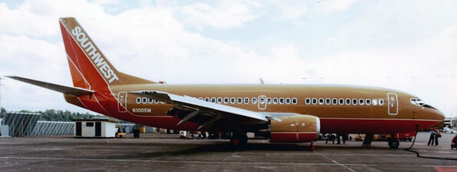 On November 30, 1984 Southwest took delivery of its first Boeing 737’“300, N300SW. It was the launch customer and as of May 2012 is the largest operator of the aircraft type with 125 still in service ’“ many with winglets. The first 737-300 was dubbed ’œKitty Hawk.’ It flew its final flight from Paine Field on April 18th, 2011 the first 737-300 is now preserved at the Museum of Flight at Dallas Love Field. Image courtesy: Boeing