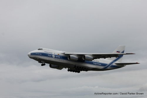 An AN_124 takes off during Paine Field Aviation Day. Image: David Parker Brown.