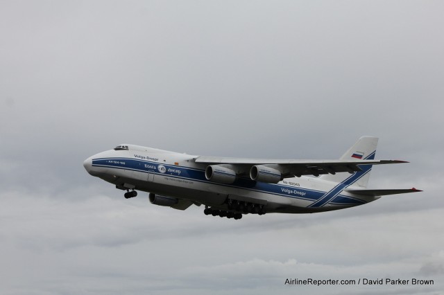 An AN_124 takes off during Paine Field Aviation Day. Image: David Parker Brown. 