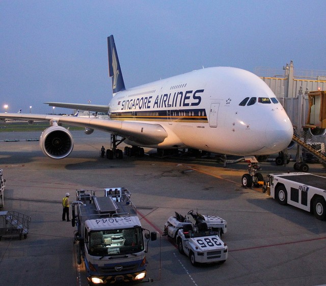 Singapore Airlines Airbus A380. Photo by David Parker Brown.