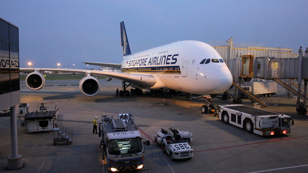 Singapore Airlines Airbus A380. Photo by David Parker Brown.