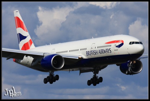 British Airways Boeing 777. Photo by Jeremy Dwyer-Lindgren.