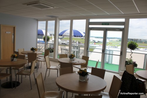 My second home while in London; Boeing's Media Chalet at Farnborough.