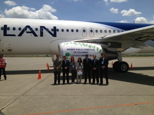Bogota, August 21, 2013.- In the pursuit of having an even more sustainable operation, today LAN Colombia, member of the LATAM Airlines Group, with the help of Terpel, marked a milestone in the country"s and region's commercial aviation history by carrying out the first flight in Colombia using second generation biofuel. The aircraft used for the flight was an Airbus A320 between the Colombian cities of Bogota and Cali. The fuel came from a plant called camelina, and it meets the strictest technical standards required to fly. The flight took off from Bogota's El Dorado International Airport at 10:00 a.m. local time, carrying 174 passengers on route to the city of Cali, where an event was held to celebrate the milestone. LAN´s executives —among them Colombia's CEO, Hernán Pasman- and Terpel executives, were part of the celebration that welcomed local authorities and members of the press. Ignacio Cueto, CEO of LAN Airlines stated: ”This milestone represents our second initiative in this area. At LAN we aim to develop sustainable biofuels for commercial aircraft with a high production potential in South America. Without a doubt, this is another key step toward the future of the industry. These renewable energy sources play a significant role in global aviation and will increasingly impact decision-making in the industry and in our company." LAN pioneered this type of flight in South America when it flew between the cities of Santiago and Concepcion on March 7, 2012. With the help of Terpel, LAN now becomes the first to carry out this type of flight in Colombia - a country privileged when it comes to producing biofuels due to its favorable climate, availability of land for crops and geographic location. In addition, it has a regulatory framework that stimulates biofuel production and trade. According to Sylvia Escovar, president of Terpel, the flight is "a major commitment that not only contributes to growing the aviation industry in the country and region, but also has a positive impact that invigorates the agricultural industry and provides a significant step for Colombia's export efforts." LAN Colombia chose the Bogota-Cali route because Cali is a strategic city for consolidating LAN's operations in the country. At the same time, the Cauca Valley led the way in Colombia's biofuel production, making it a symbolic department to start this type of project in the country. Second generation biofuels By using second generation biofuel for the flight, greenhouse gas emissions were reduced significantly since no additional carbon dioxide (CO2) was released into the atmosphere. This type of fuel can be produced using any renewable biological carbon material. The most common sources are plants, which absorb CO2 and use sunlight to grow. Throughout the world, biofuels are used for transportation, heating, stationary engine power generation and cooking. The biofuels used for this type of flight are known as second generation, since they can be obtained from plants such as algae, jatropha, and camelina, or from organic waste such as vegetable oils. They may be processed, burned directly, or put through a chemical process to become high quality fuel. In the case of the Bogota-Cali-Bogota flight, the biofuel used came from a plant called camelina. The biofuel used in aviation meets the highest technical standards required for flight. This mixture of up to 50% jet fuel has the same properties and meets all of the technical specifications of Jet A1, the fuel traditionally used in commercial flights. For this first flight in Colombia, a mixture of 33% biofuel and 67% Jet A1 was used. The effect of biofuel on the environment By using biofuels for a biofuel flight, the CO2 released is almost the same as what was captured by vegetable crops during growth; therefore, there is no additional release of CO2 into the atmosphere. Second generation biofuels, such as the one used for this flight, are fuels derived from a raw material that does not compete with food sources or with basic human resources. They do not occupy areas that can be used to cultivate crops, which is essential in the development of this resource and of our planet.