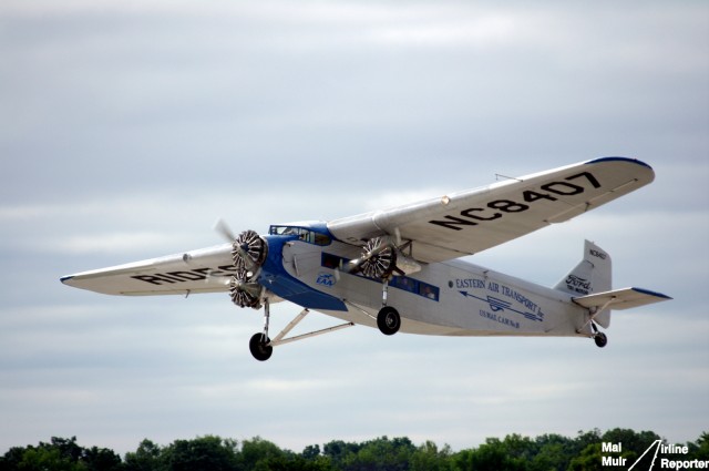 Little Ford, A Vintage Tri Motor, takes to the Sky at OshKosh - Photo: Mal Muir | AirlineReporter.com