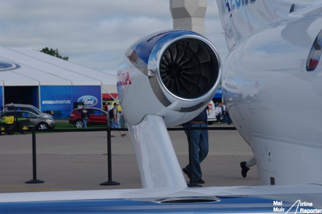 Over the Wing Engine Mounts (OTWEM) make the HondaJet a unique Aircraft - Photo: Mal Muir | AirlineReporter.com