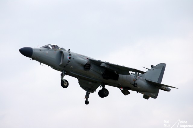 A unique aircraft to see in the sky, the world's only privately owned Sea Harrier - Photo: Mal Muir | AirlineReporter.com