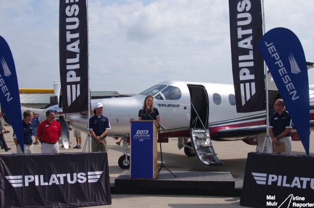 Amelia Rose Earhart announces that she will recreate her namesakes flight around the world in 2014 - Photo: Mal Muir | AirlineReporter.com