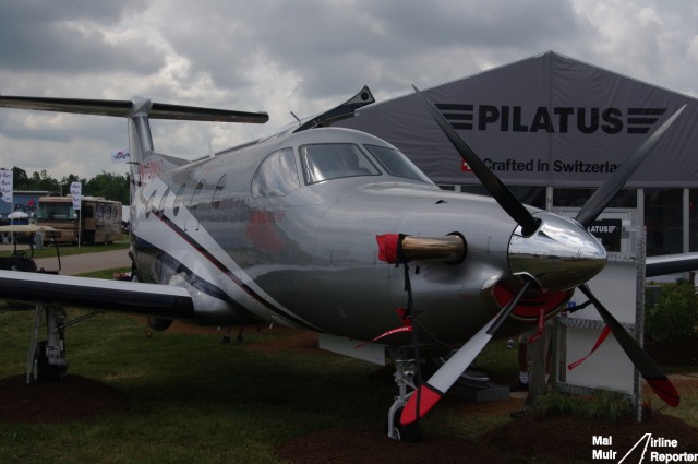 A Pilatus PC-12NG, like this one, will be the aircraft use as Amelia Rose Earhart and co-pilot Patrick Carter, recreate that faithful journey around the world - Photo: Mal Muir | AirlineReporter.com