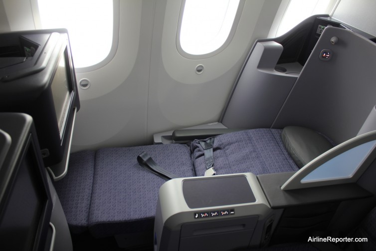United's Business First offers a fold flat bed.