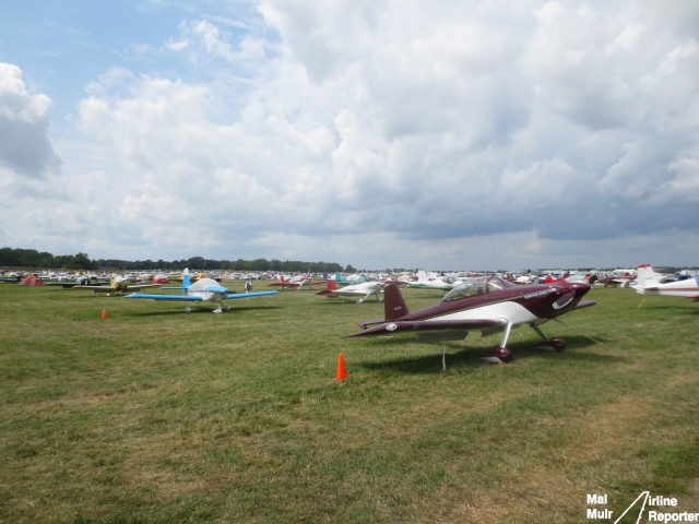 The "North 40" at OshKosh.  Planes as far as the Eye can see - Photo: Mal Muir | AirlineReporter.com