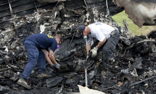 Debris from the UPS Airbus A300 crash.