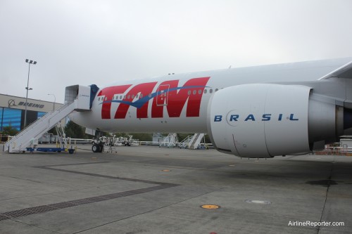 Time to take a VIP tour of one of TAM's Boeing 777-300ERs at Paine Field. Image: David Parker Brown.