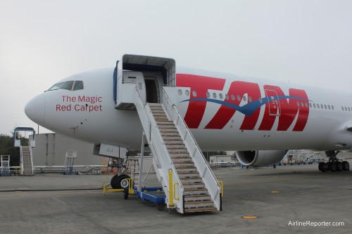 Time to climb the stairs, put on some booties and check out the Magic Red Carpet. Image: David Parker Brown.