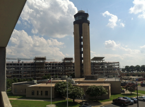 Rapunzel! Rapunzel! — CDIA"s FAA Tower and Parking Deck (Under Construction)