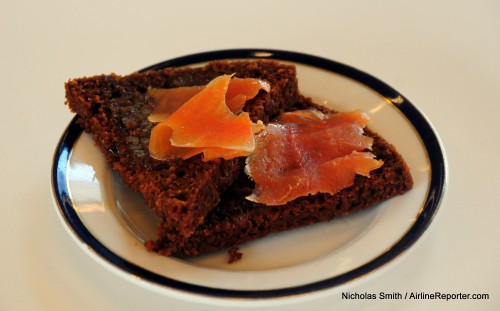 Fontana"s geothermally baked, rich all-natural rye bread with delicate smoked trout from lake Laugarvatn, and locally produced butter.