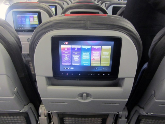 Main Cabin seatback  system contains a Thales TopSeries inflight entertainment system. Image: Jack Harty / Airchive.com. 