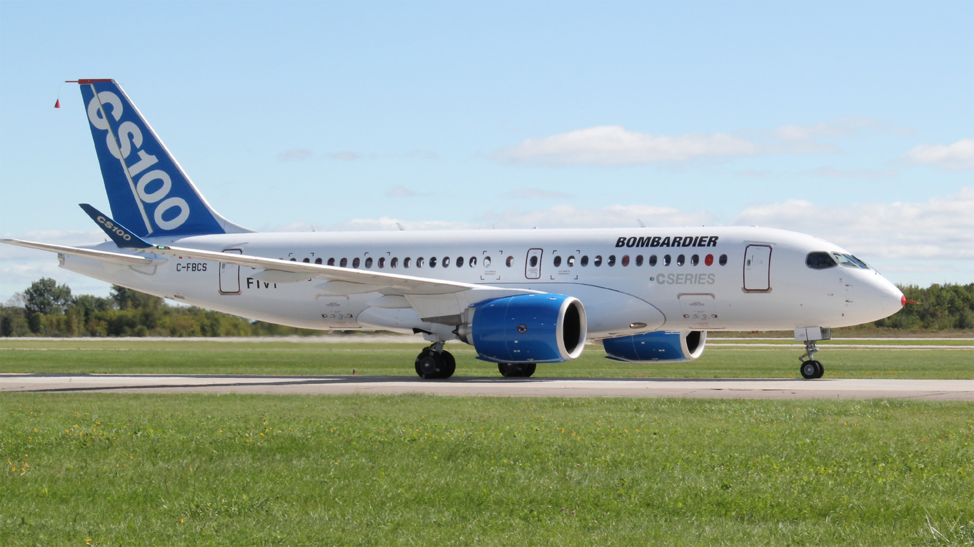 The Bombardier CS100 has a successful first flight