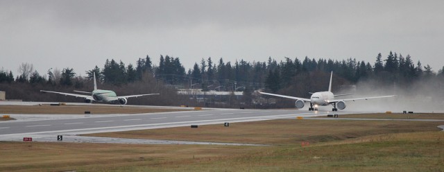Some of the world's largest planes take off and land at Paine Field every day. Will a few MD-80s really be that big of a deal? Photo by AirlineReporter.com. 