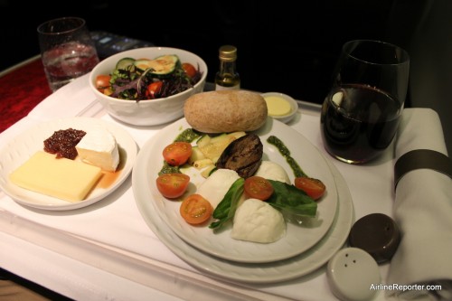 The food was quite good and filling on my LAN flight.