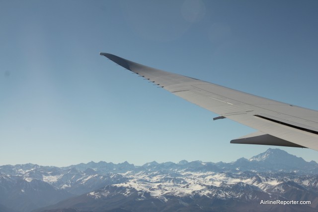 Chilean mountains and a curved wing tip -- what more does one need?