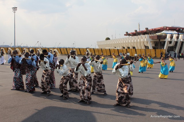 A very warm welcome for Rwandair's first Boeing 737-800.