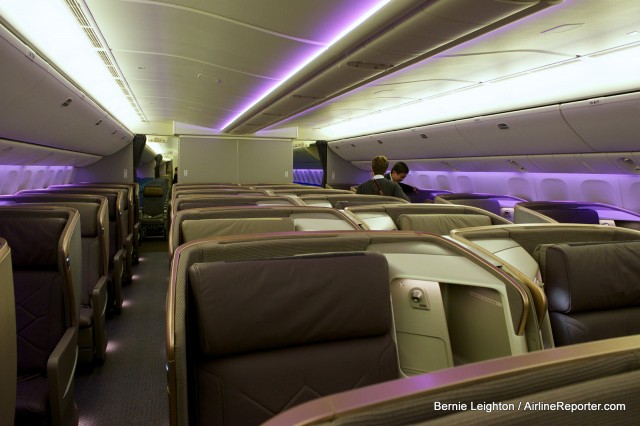 The new Business Class cabin.