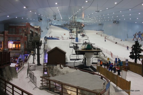 Getting out of the house might means you get to ski in the middle of a desert. Indoor skiing in Dubai.