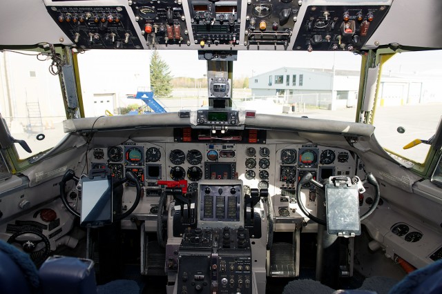 The Flight Deck of a Convair 580