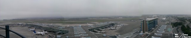 A Panoramic view from the top of Vancouver Tower... if only the weather was better right? - Photo: Mal Muir | AirlineReporter.com