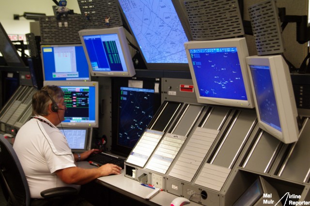 A Controller hard at work in the Vancouver Area Control Centre - Photo: Mal Muir | AirlineReporter.com