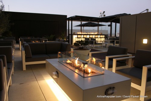 It was hard leaving the outdoor section of the Star Alliance Lounge.