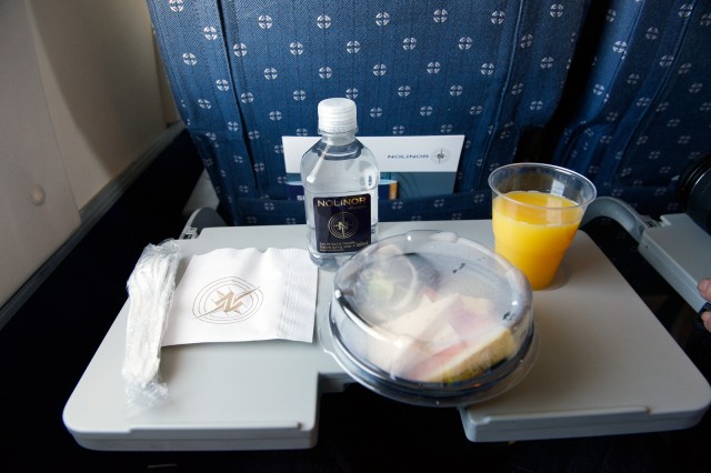 Breakfast for a one hour, eight minute flight