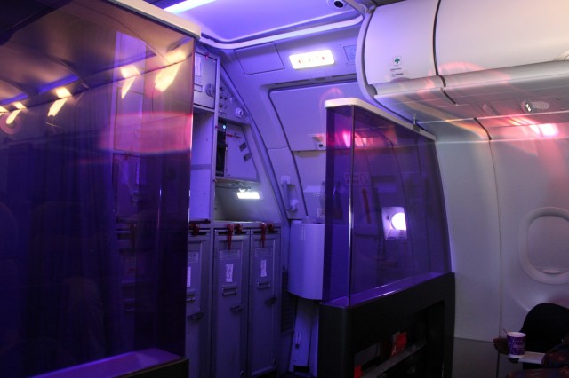 If you love purple, you will love Virgin America first class.