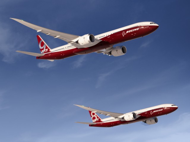 Just-launched Boeing 777-8X & 777-9X, ordered in record numbers at Dubai Air Show - Image: Boeing