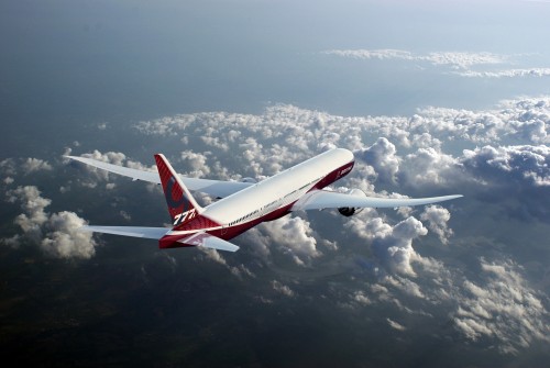Boeing has gone with Burgendy with the 777X. Image: Boeing