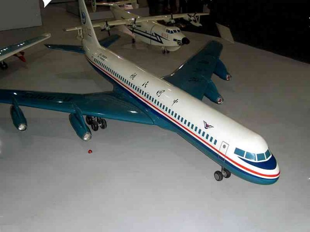 A model of the Shanghai Y-10. There is one extant copy, but it is very hard to get close to. Photo by: Shizhao