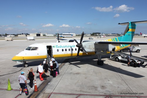 Bahamasair Dash 8 300 at Fort Lauderdale.