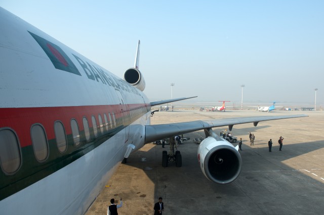 Boarding S2-ACR in Dhaka bound for Kuwait City. Photo - Bernie Leighton | AirlineReporter.com