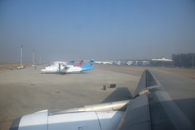 Taxiing along the Dhaka ramp. Photo - Bernie Leighton | AirlineReporter.com