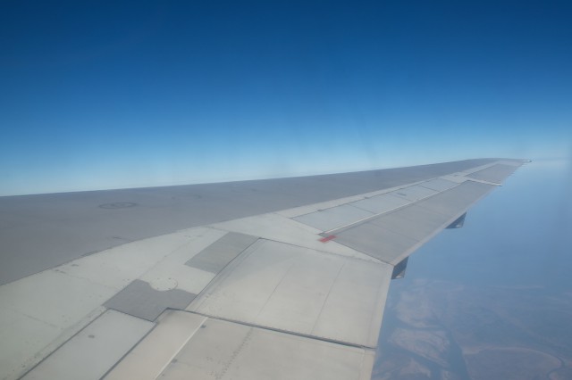 One of S2-ACR's wings cruising over Bangladesh. Photo - Bernie Leighton | AirlineReporter.com