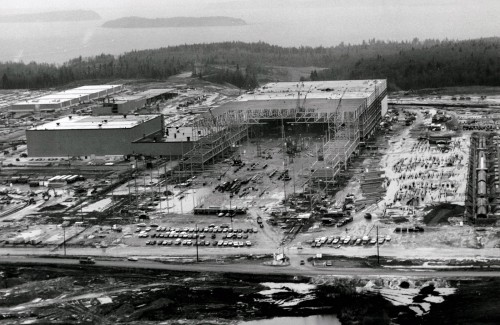 The Everett Site under construction in November, 1967. Image Courtesy: Boeing